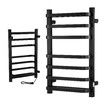 Maxkon Electric Heated Towel Rail Warmer Rack Wall Mounted Black Bathroom Hanger 140W Aluminium Alloy