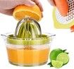 Manual Lemon and Orange Juicer with Built-in Measuring Cup and Grater, 12-Ounce, Green