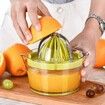 Manual Lemon and Orange Juicer with Built-in Measuring Cup and Grater, 12-Ounce, Green