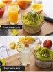 Manual Lemon and Orange Juicer with Built-in Measuring Cup and Grater, 12-Ounce, Green