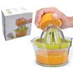 Manual Lemon and Orange Juicer with Built-in Measuring Cup and Grater, 12-Ounce, Green