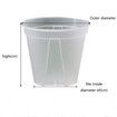 Breathable Clear Plastic Plant Pot Indoor 18cm(5 pcs)