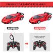 Remote Control Transformation Car Robot Toys for Boys Ages 8-15, Transforming Deformed Cars Toy, Best Birthday Toy (Red)