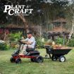 PLANTCRAFT 270kg Capacity 2in1 Poly Dump Cart and Wheelbarrow, Tow-Behind Trailer for Ride-on Mower