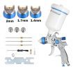 HVLP Spray Gun 1.4/1.7/2 mm Gravity Feed Air Spray Gun Kit Car Primer Paint Set