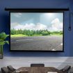 125" Projector Screen Electric Motorised Projection 3D Home Cinema 4:3 Black