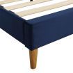 Levede Bed Frame Queen Size Mattress Base Platform Wooden Velevt Headboard Blue