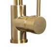 Kitchen Faucet Tap Mixer Sink Brushed Gold Brass Swivel Spout Single Lever WELS