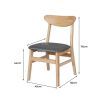 Levede 2x Dining Chair Kitchen Table Chair Natural Wood Linen Fabric Cafe Lounge