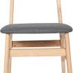 Levede 2x Dining Chair Kitchen Table Chair Natural Wood Linen Fabric Cafe Lounge