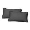 Bedspread Coverlet Set Quilted Dark Grey Queen