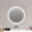 EMITTO LED Wall Mirror Round Anti-fog Bathroom Mirrors Makeup Light Decor 60cm