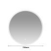 EMITTO LED Wall Mirror Round Anti-fog Bathroom Mirrors Makeup Light Decor 70cm