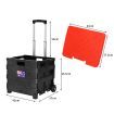 Foldable Shopping Cart Trolley Pack & Roll Folding Grocery Basket Crate Portable