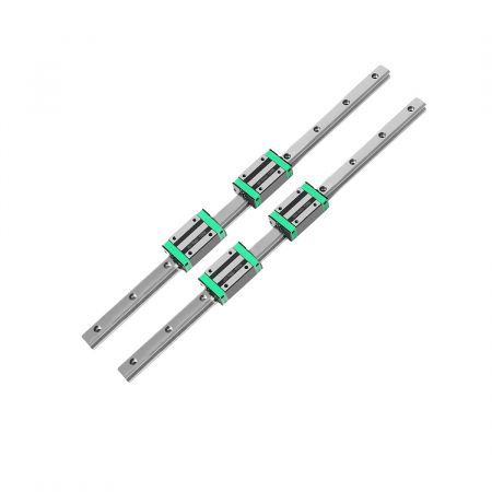 Linear Guide Rail 2PCS 300mm + 4PCS HGH20CA Slider Block Bearing Steel CNC