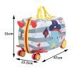 BoPeep Kids Ride On Suitcase Children Travel Luggage Carry Bag Trolley Octopus