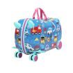 BoPeep Kids Ride On Suitcase Children Travel Luggage Carry Bag Trolley Cars