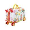 BoPeep Kids Ride On Suitcase Children Travel Luggage Carry Bag Trolley Zoo