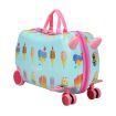 BoPeep Kids Ride On Suitcase Children Travel Luggage Carry Bag Trolley Ice Cream