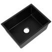 Granite Kitchen Sink Laundry Stone Sinks Top Undermount Single Bowl Matte Black