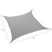 Mountview Sun Shade Sail Cloth Canopy Rectangle Outdoor Awning Cover Grey 5x5M