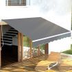 Folding Arm Awning Retractable Manual Sunshade Canopy Window Patio Pivot 2.5 x 2