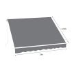 Folding Arm Awning Retractable Manual Sunshade Canopy Window Patio Pivot 3 x 2.5