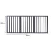 Wooden Pet Gate Dog Fence Retractable Barrier Portable Door 3 Panel Grey