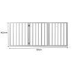 Wooden Pet Gate Dog Fence Retractable Barrier Portable Door 3 Panel White