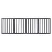 Wooden Pet Gate Dog Fence Retractable Barrier Portable Door 4 Panel Grey