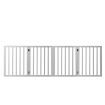 Wooden Pet Gate Dog Fence Retractable Barrier Portable Door 4 Panel White