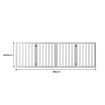 Wooden Pet Gate Dog Fence Retractable Barrier Portable Door 4 Panel White