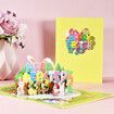3D happy easter card rabbit egg flowers basket pop up easter birthday cards for kids