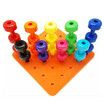 New Hot 30PCS Peg Board Set Montessori Therapy Fine Motor Toy for Toddlers Pegboard Toy For Children