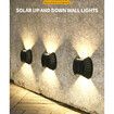 Automatic Light Sensor 8led Solar Lamp Balcony Up and Down Wall Light - 1Pack  Warm Light