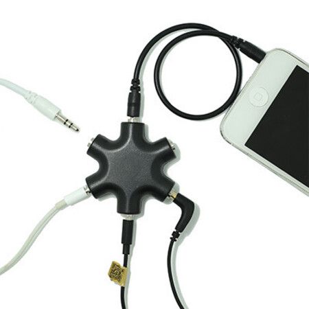 Snow Shape Headphone Splitter Multi Earphone Hub Adapter 3.5mm Audio Cable Divider to Share Music