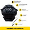 Polygonal Fire Pit BBQ Grill Smoker Brazier Fireplace Portable Outdoor Patio Camping Heater 28 Inch