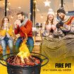 2 In 1 Fire Pit BBQ Grill Fireplace Smoker Brazier Outdoor Patio Heater Camping Portable 30 Inch