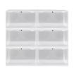 Sneaker Display Case Shoe Storage Box Clear Plastic Boxes Drawer Stackable 6pc