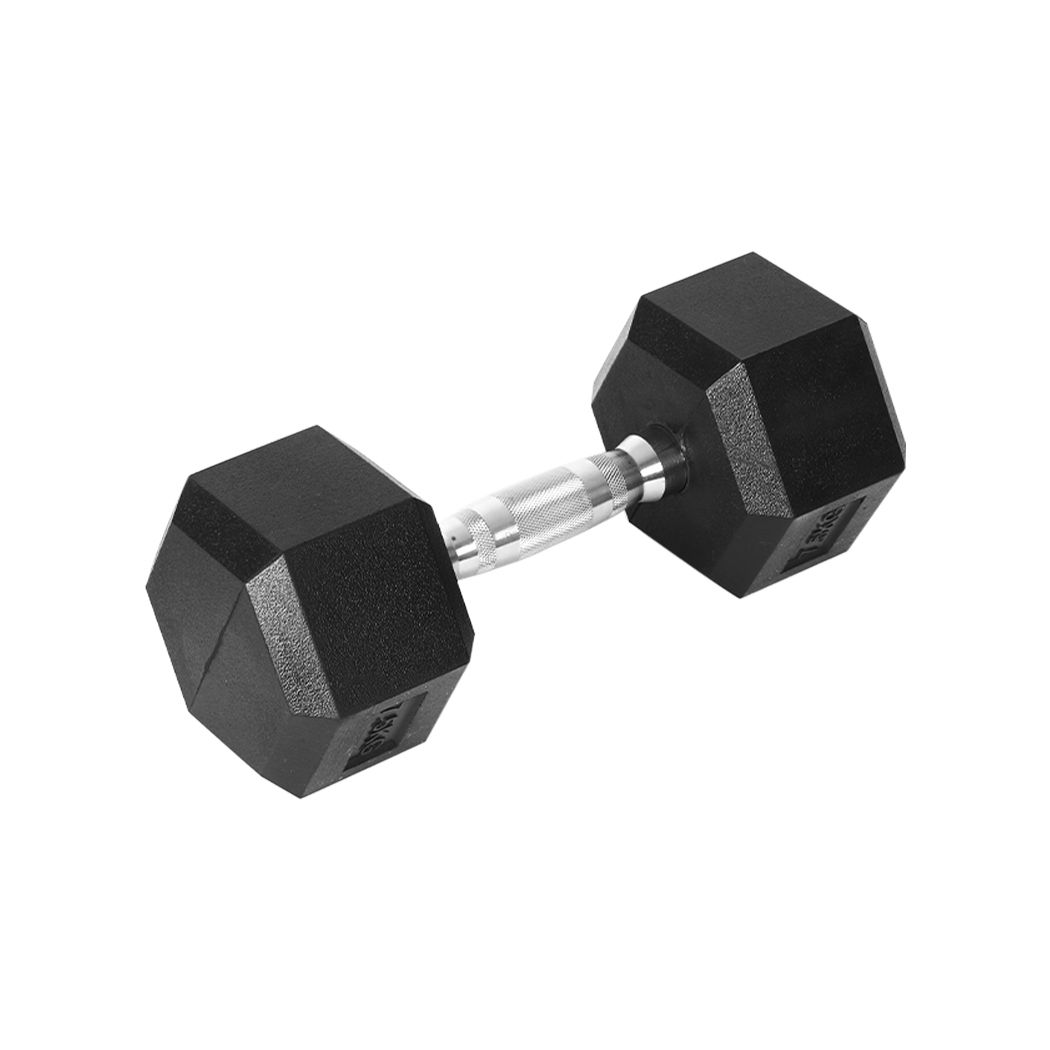 Centra Rubber Hex Dumbbell 12.5kg Home Gym Exercise Weight Fitness Training