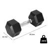 Centra Rubber Hex Dumbbell 20kg Home Gym Exercise Weight Fitness Training