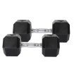 Centra 2x Rubber Hex Dumbbell 10kg Home Gym Exercise Weight Fitness Training