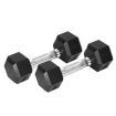 Centra 2x Rubber Hex Dumbbell 2.5kg Home Gym Exercise Weight Fitness Training