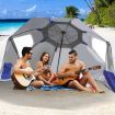 Mountview Beach Umbrella Outdoor Umbrellas Sun Shade Garden Shelter 2.33M Blue