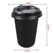 50 Pcs 16oz Disposable Takeaway Coffee Paper Cups Triple Wall Take Away w Lids