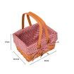 Picnic Basket Wicker Baskets Outdoor Deluxe Gift Storage Person Storage Carry