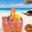 Picnic Basket Wicker Baskets Outdoor Deluxe Gift Storage Person Storage Carry