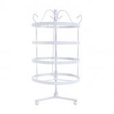 Earring Holder Stand Jewelry Display Hanging Rack Storage Metal Organizer 4 Tier White