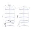 Earring Holder Stand Jewelry Display Hanging Rack Storage Metal Organizer 4 Tier White