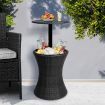 Cooler Ice Bucket Table Bar Outdoor Setting Furniture Patio Pool Storage Box Black